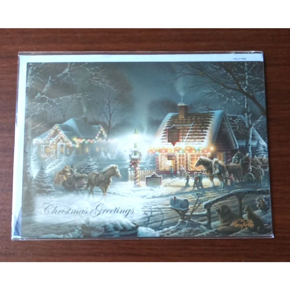 Terry Redlin - “Christmas Greetings” 7.5” x 5.5” Greeting Card With Envelope